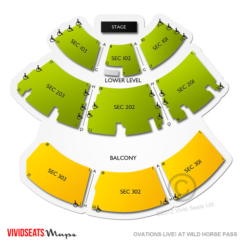 Ovations Live! at Wild Horse Pass Seating Chart Vivid Seats