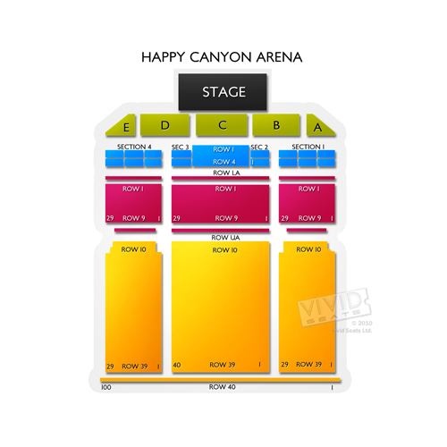 Happy Canyon Arena Seating Chart Vivid Seats