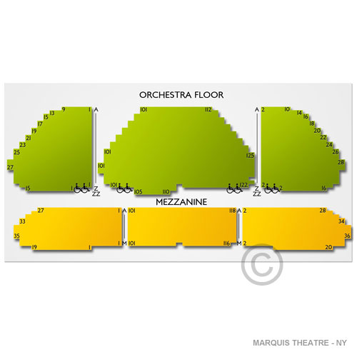 Marquis Theatre NY Seating Chart Vivid Seats