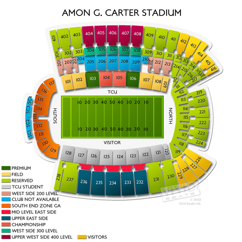 Amon Carter Stadium Seating Chart With Rows