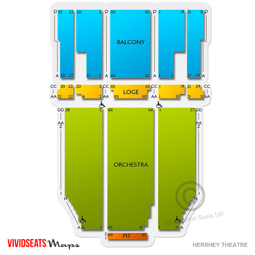 Hershey Theatre Seating Chart Vivid Seats