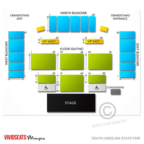 South Carolina State Fair Seating Chart Vivid Seats