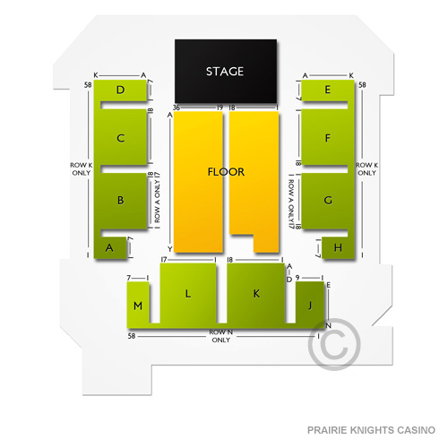 Prairie Knights Casino Seating Chart 