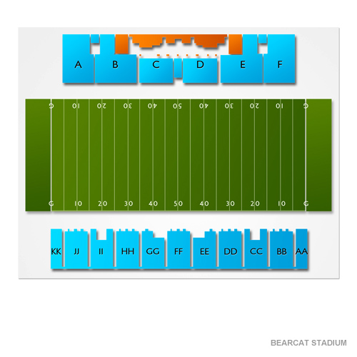 Bearcat Stadium Seating Chart Vivid Seats