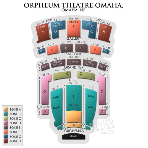 Orpheum Theater Omaha Seating Chart With Seat Numbers