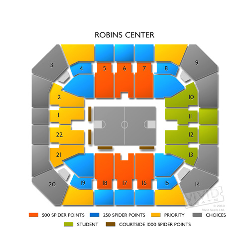 Robins Center Seating Chart | Vivid Seats