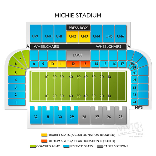 Michie Stadium Seating Chart Vivid Seats