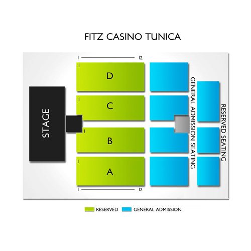 horseshoe tunica casino seating chart