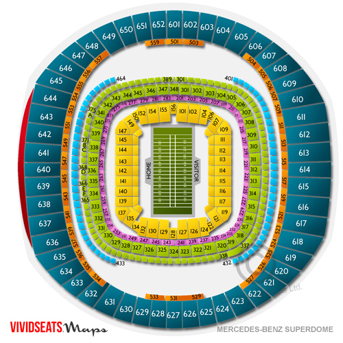 How many seats are in the mercedes benz superdome #6