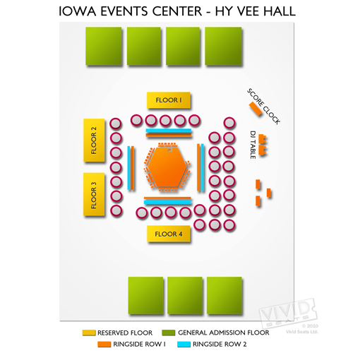 Iowa Events Center Hy Vee Hall Seating Chart Vivid Seats