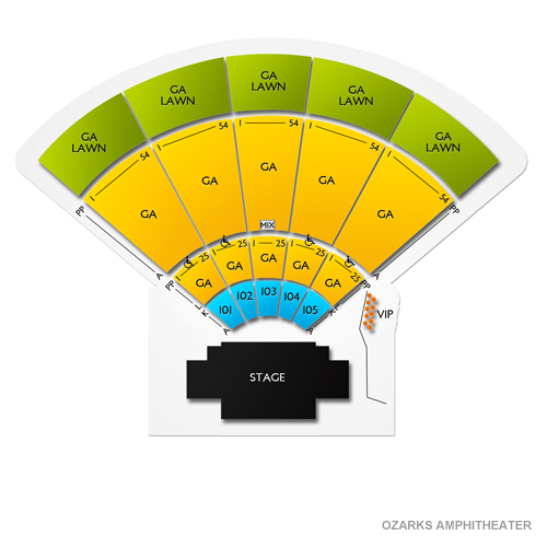 Ozarks Amphitheater Seating Chart Vivid Seats