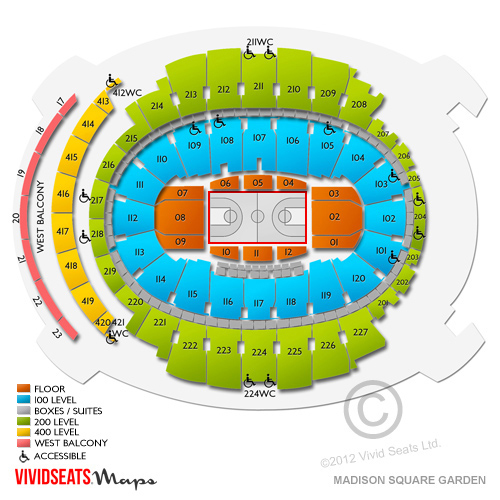 Msg Concert Seating Chart View