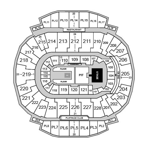 Scotiabank Saddledome Venue Map