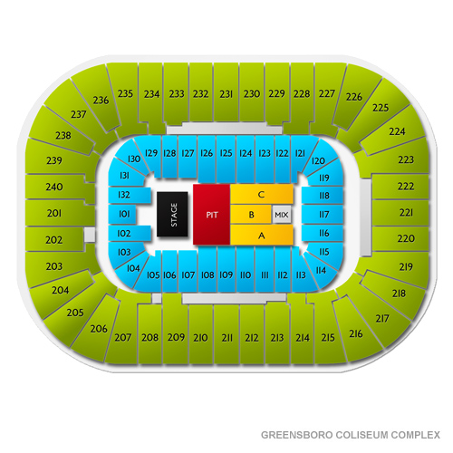 Greensboro Coliseum Complex Seating Chart