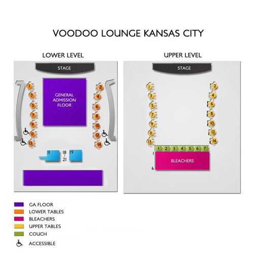 Harrah S Voodoo Lounge Seating Chart