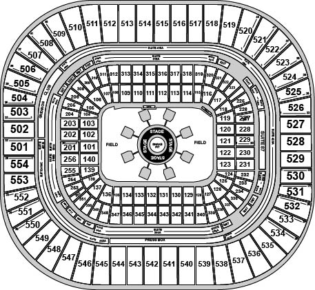 Bank of America Stadium Venue Map