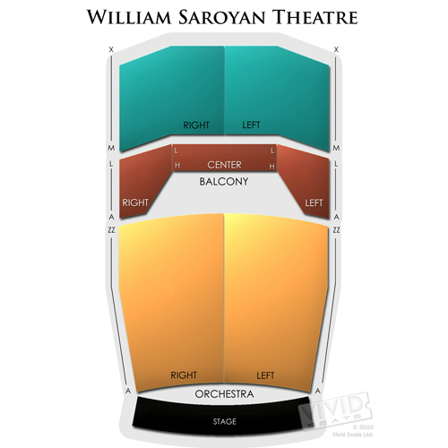 William Saroyan Theatre Seating Chart Vivid Seats