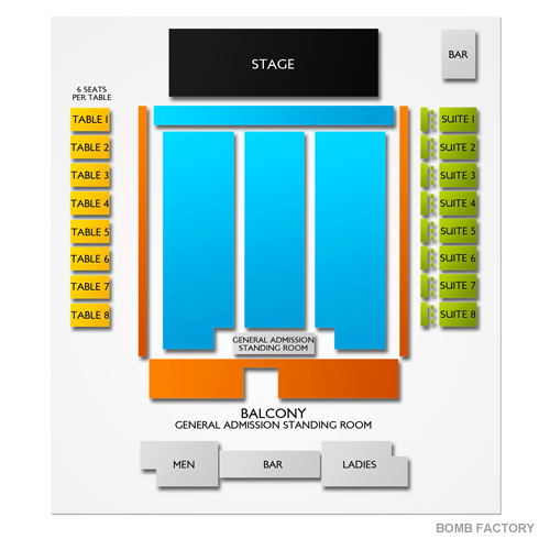 The Electric Factory Seating Chart