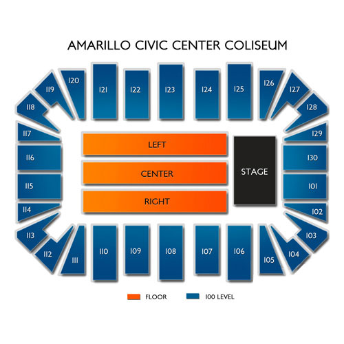 Amarillo Civic Center Coliseum Venue Map