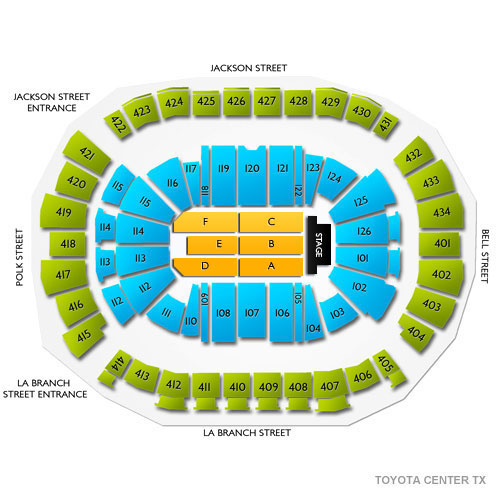 Toyota Center - TX Venue Map