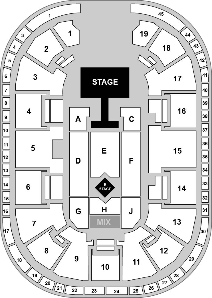 Motorpoint Arena - Nottingham Venue Map
