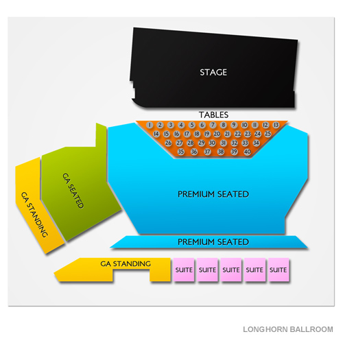 Longhorn Ballroom Venue Map