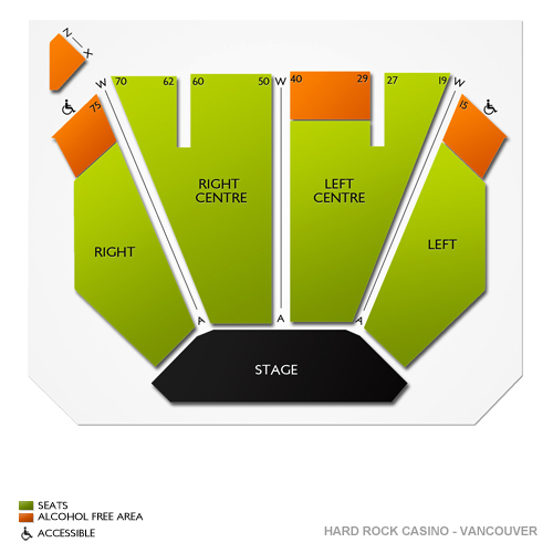 Hard Rock Casino Coquitlam Theatre Seating Chart