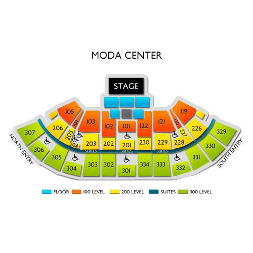 Theater of the Clouds at Moda Center 2019 Seating Chart
