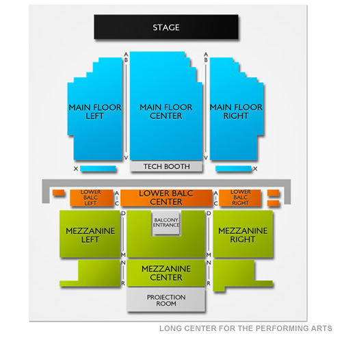 Long Center for the Performing Arts Venue Map