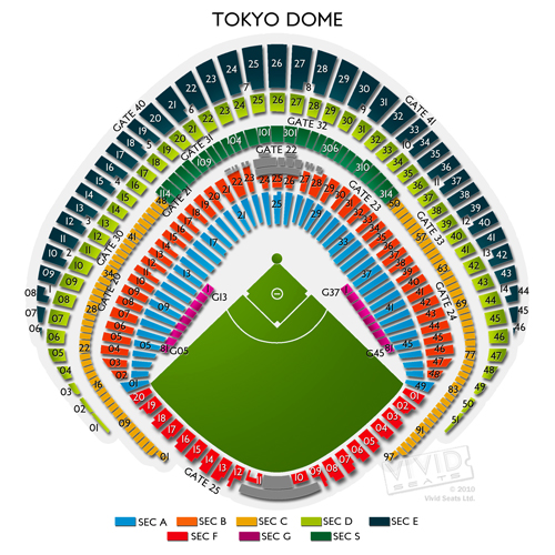 Tokyo Dome Seating Chart Baseball