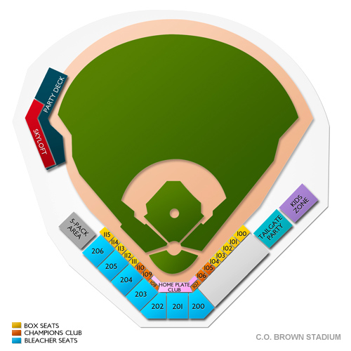 MCCU Field at C.O. Brown Stadium Venue Map