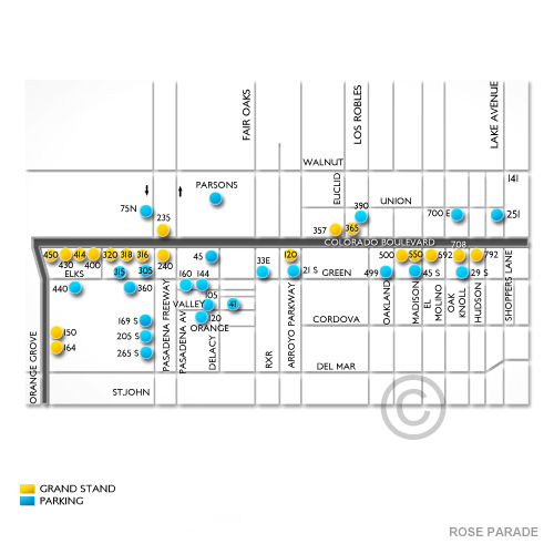 Rose Parade Route Map