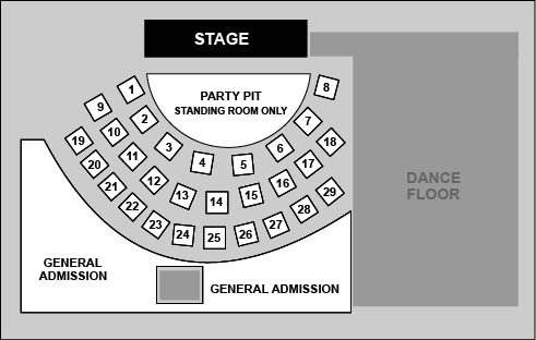 Coopers BBQ Live Venue Map