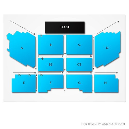 Rhythm City Casino Resort Venue Map