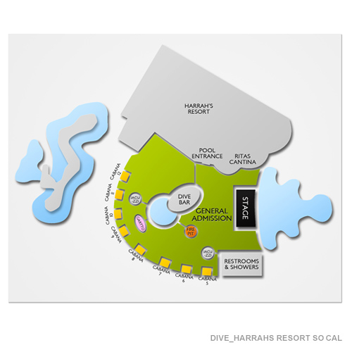 Dive at Harrahs Resort SoCal Venue Map