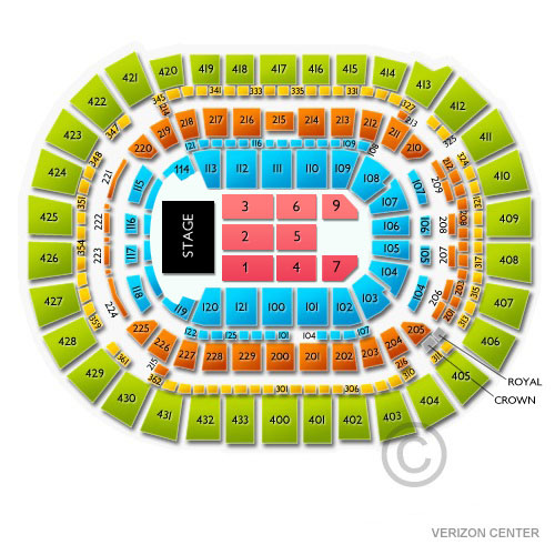 Capital One Arena Venue Map