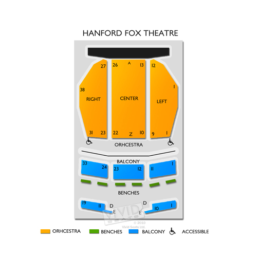 Hanford Fox Theatre Seating Chart | Vivid Seats