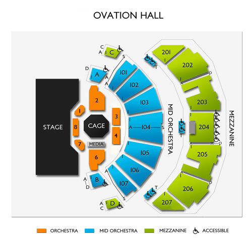 Ovation Hall Ocean Resort Seating Chart