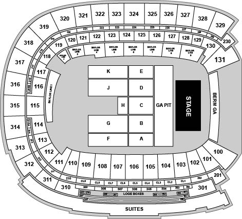 McLane Stadium Venue Map