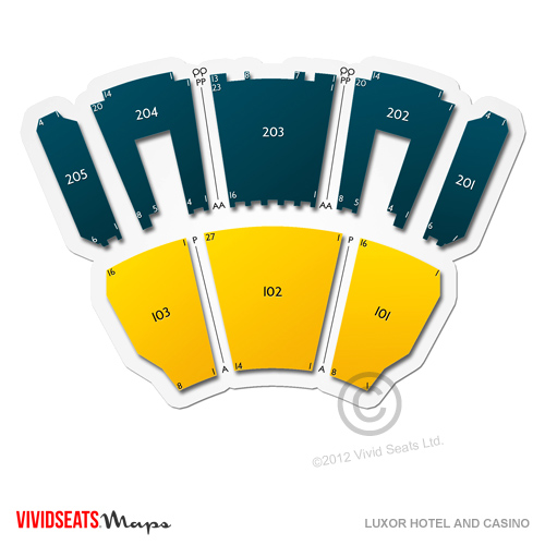 Luxor Hotel and Casino Seating Chart | Vivid Seats