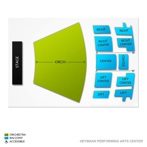 Heymann Performing Arts Center 2019 Seating Chart