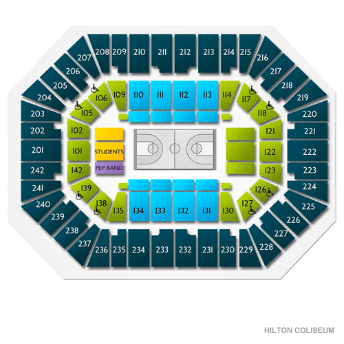Hilton Coliseum Seating Chart Men S Basketball