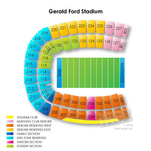 Ford stadium seating chart at smu #4