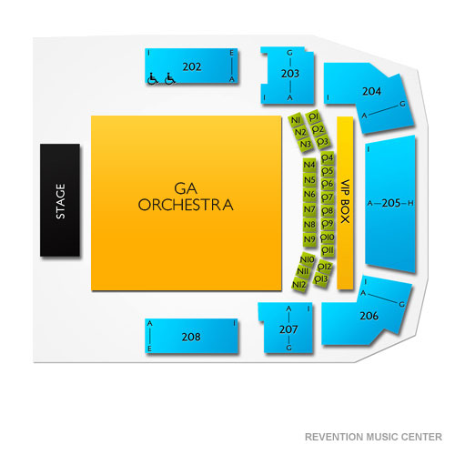 Bayou Music Center Venue Map