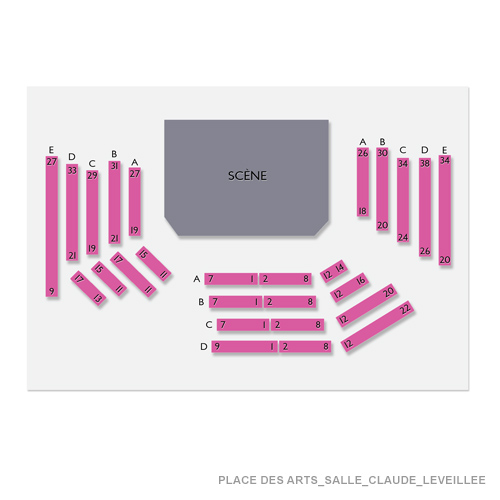 Place Des Arts - Salle Claude-Lveille Venue Map