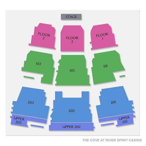 The Cove at River Spirit Casino Venue Map