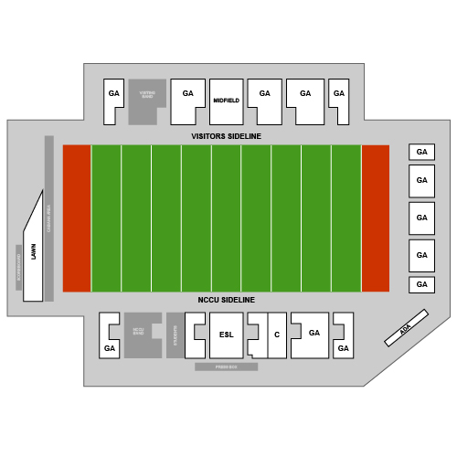 O'Kelly Riddick Stadium Venue Map