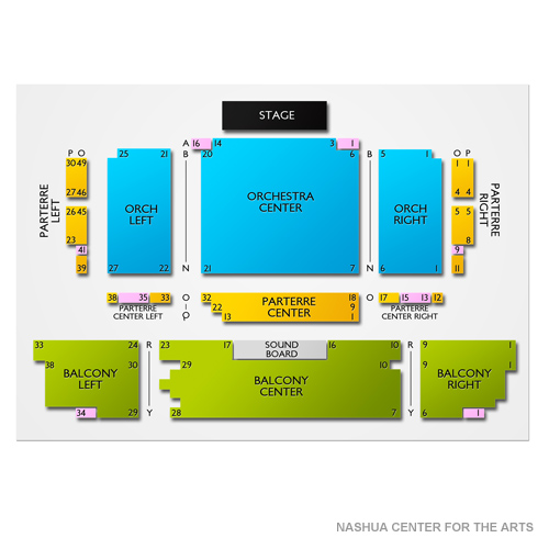 Nashua Center for the Arts Venue Map