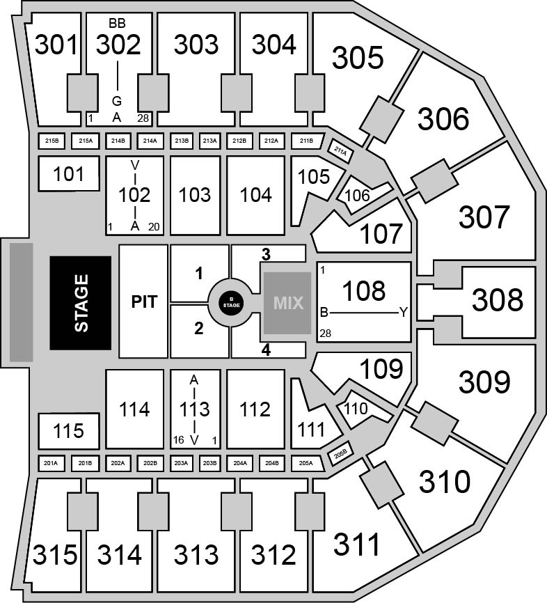 John Paul Jones Arena Venue Map