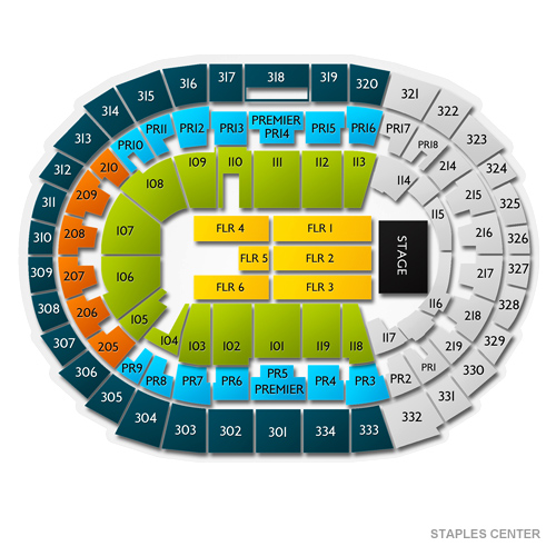 Seat Number Staples Center Seating Chart